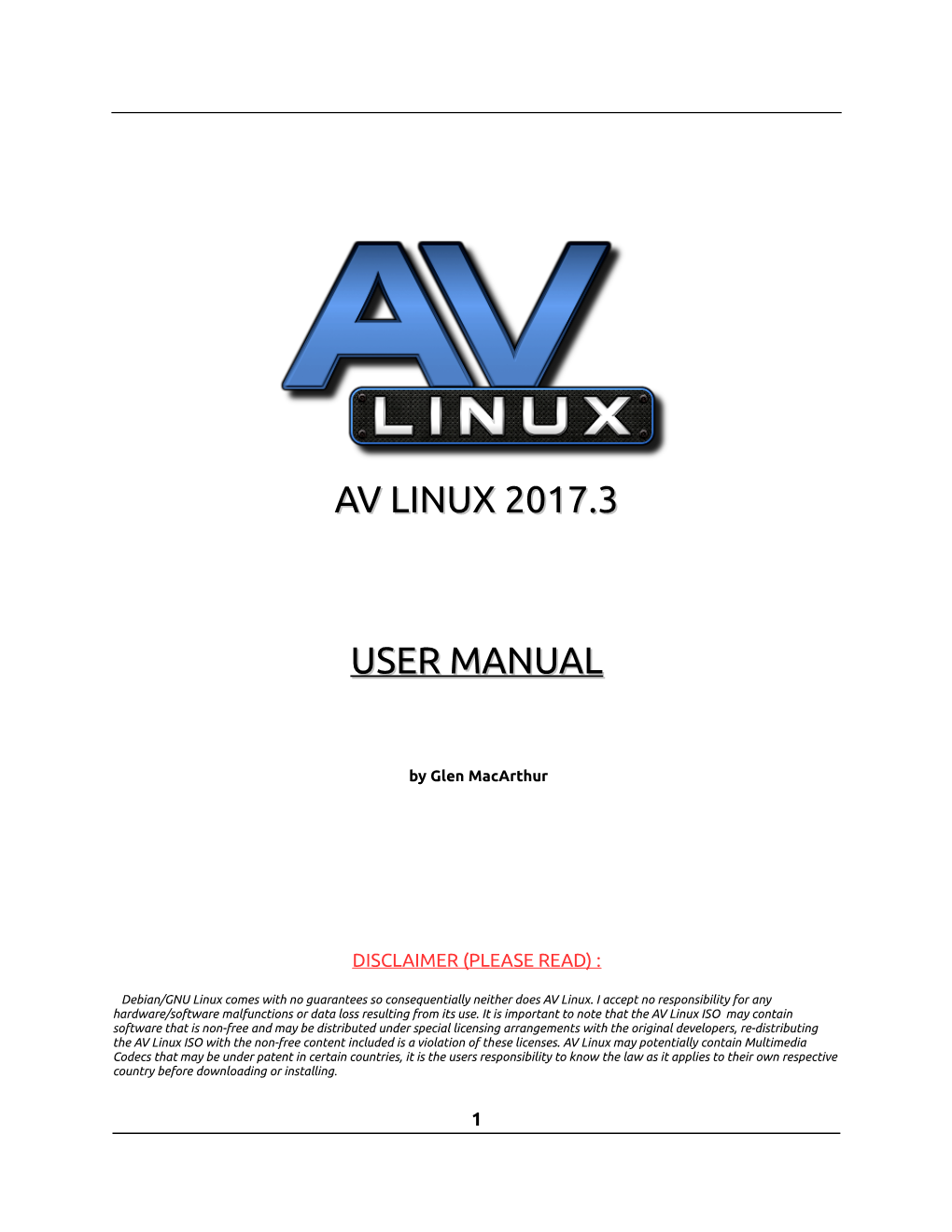 Av Linux 2017.3 User Manual