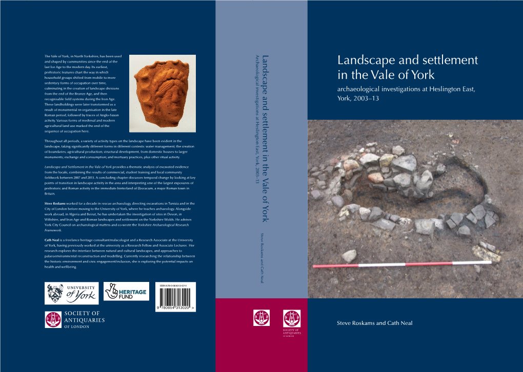 Landscape and Settlement in the Vale of York