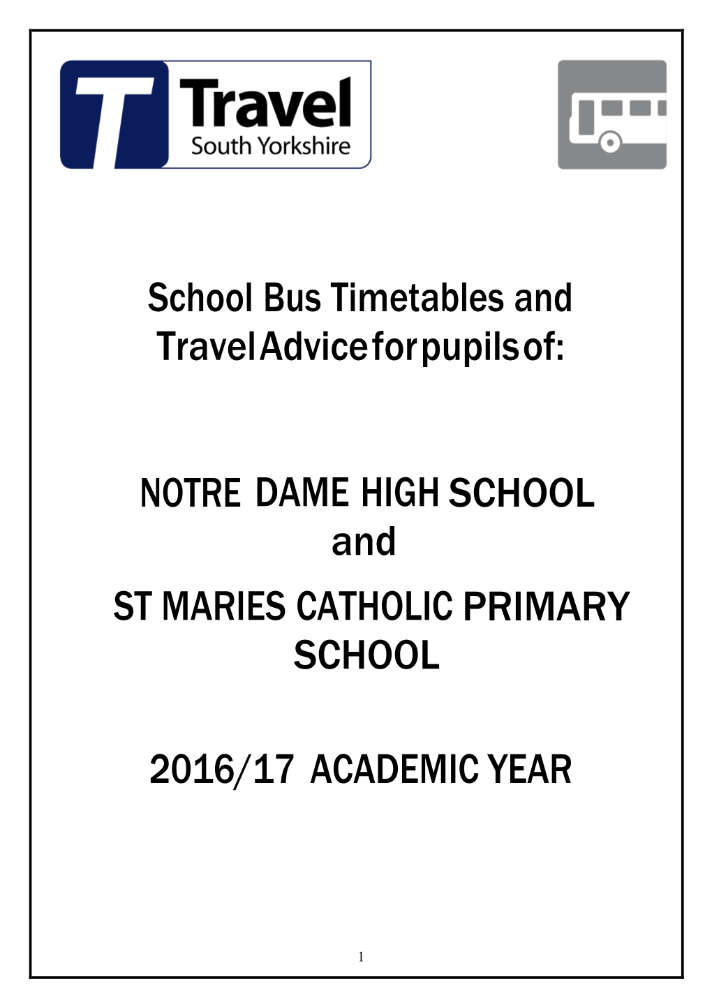 School Bus Timetables and Travel Advice for Pupils Of