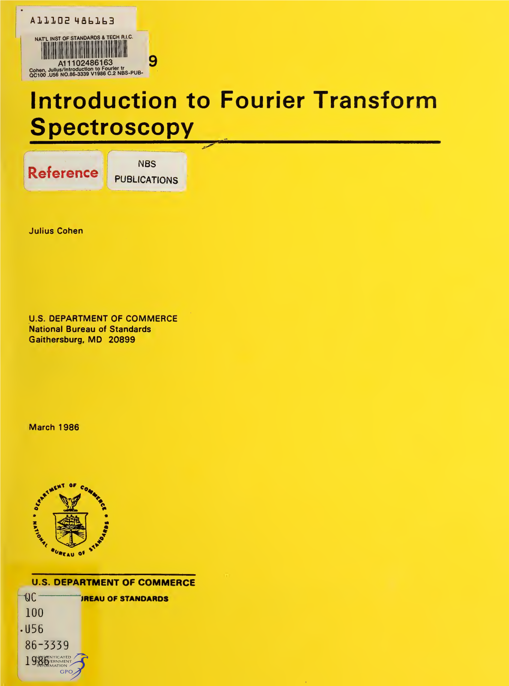 Introduction to Fourier Transform Spectroscopy