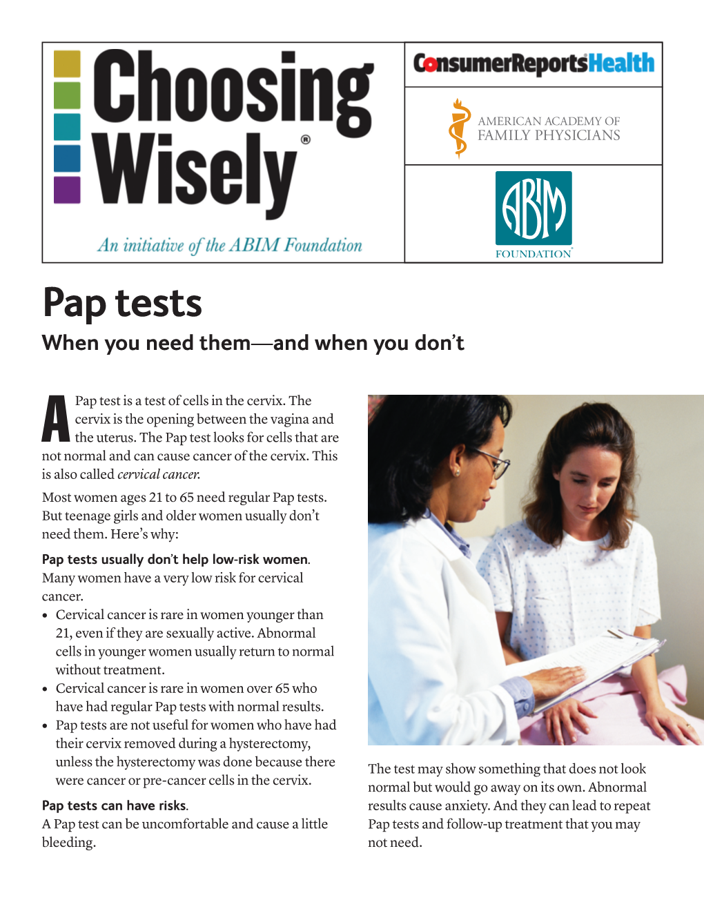 Pap Tests When You Need Them—And When You Don’T