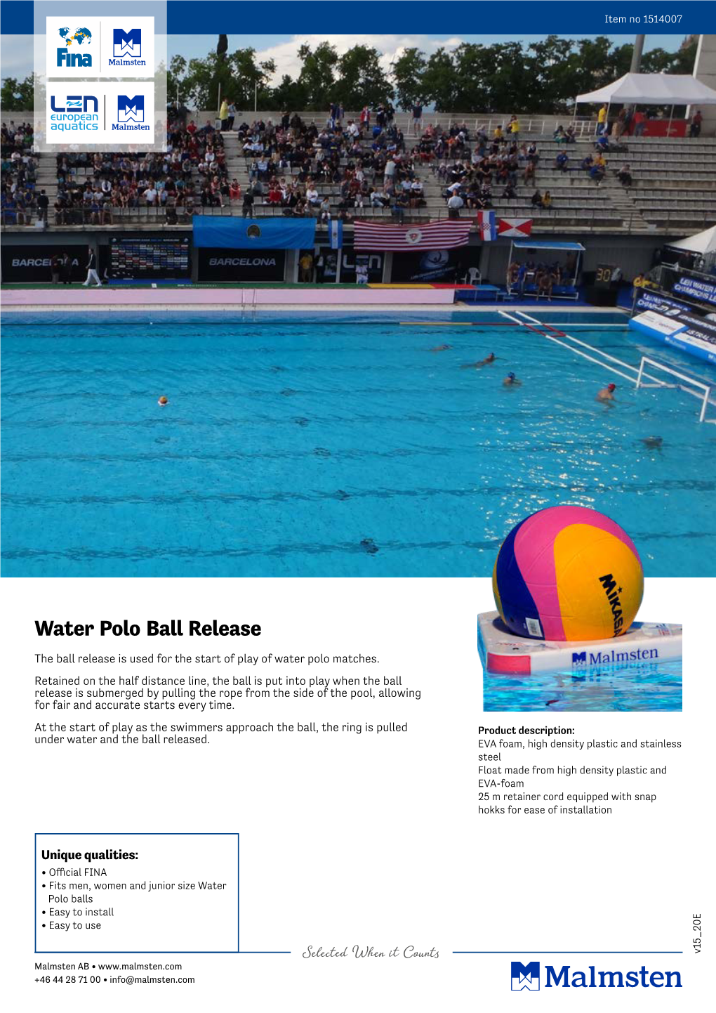 Water Polo Ball Release