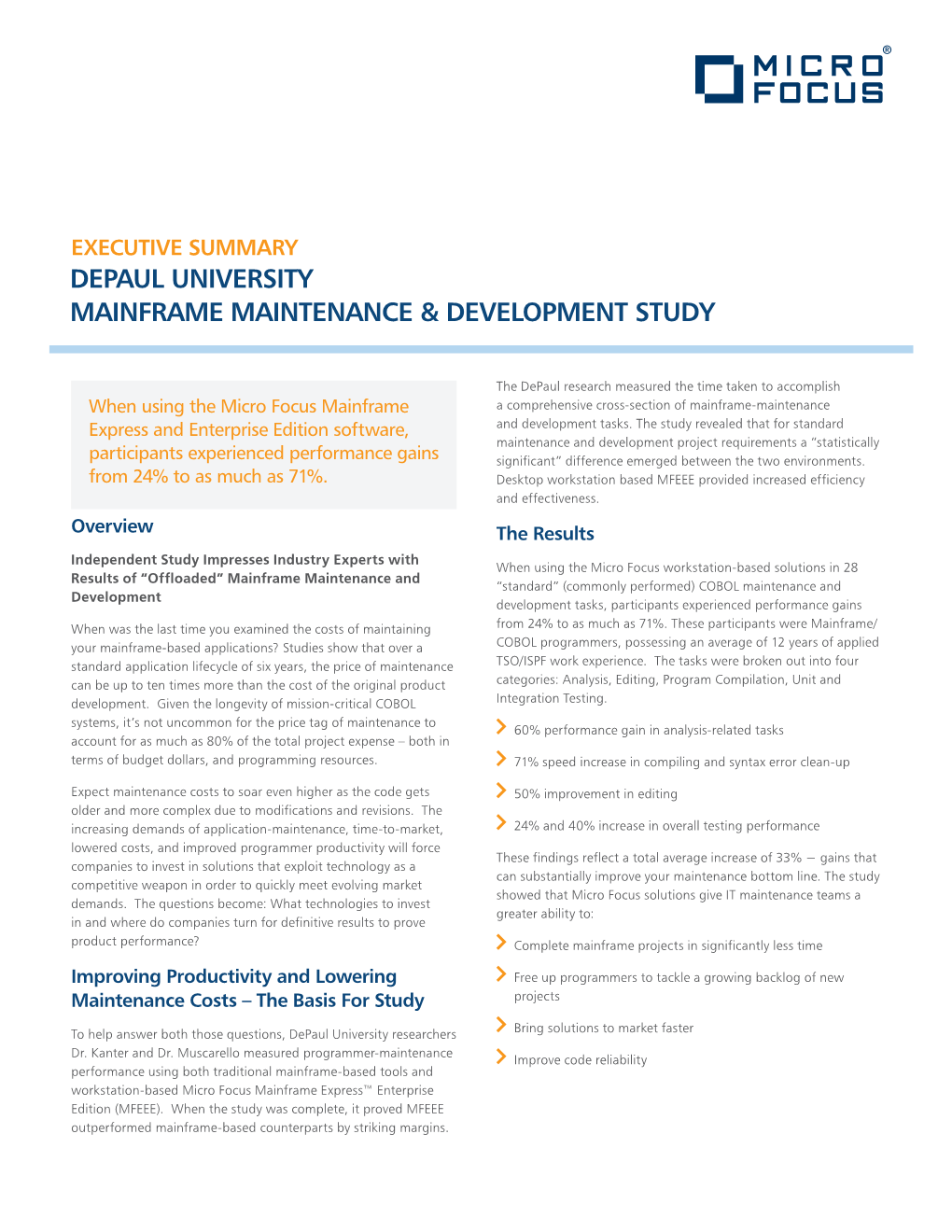 Depaul University Mainframe Maintenance & Development