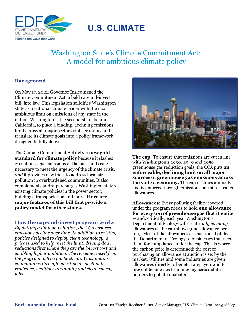 Washington State's Climate Commitment