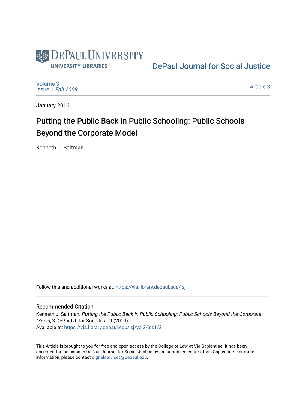 Public Schools Beyond the Corporate Model