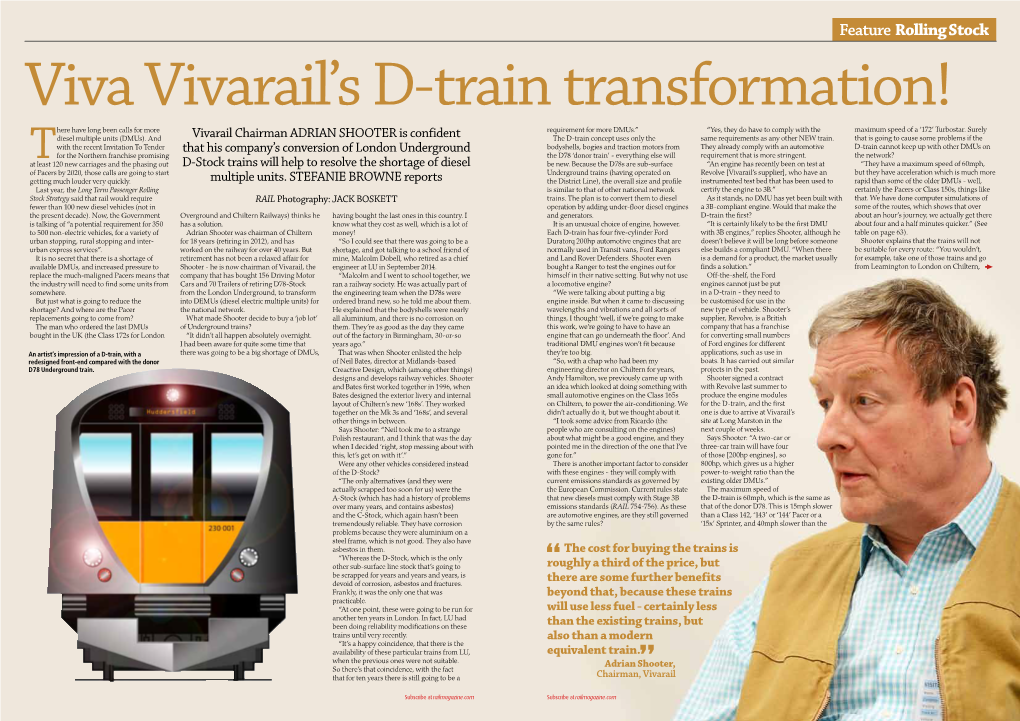 Viva Vivarail's D-Train Transformation!