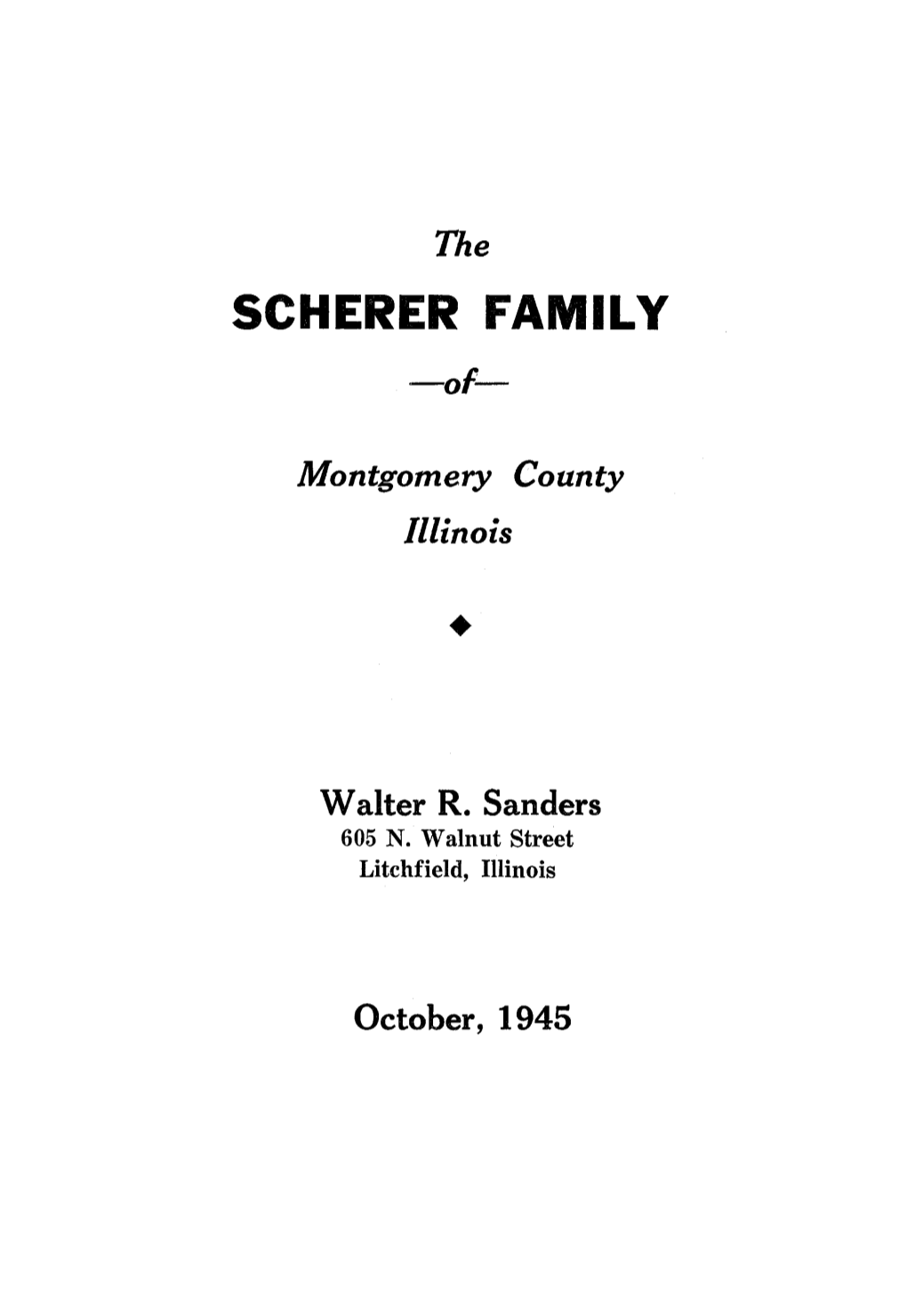 SCHERER FAMILY -Of-'