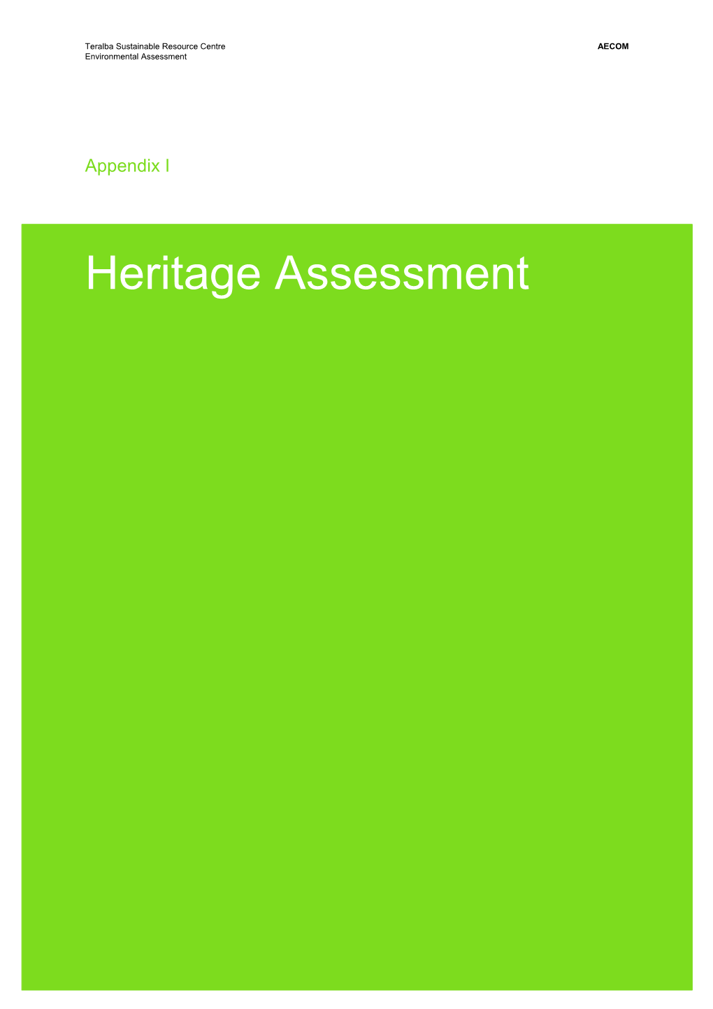 Heritage Assessment