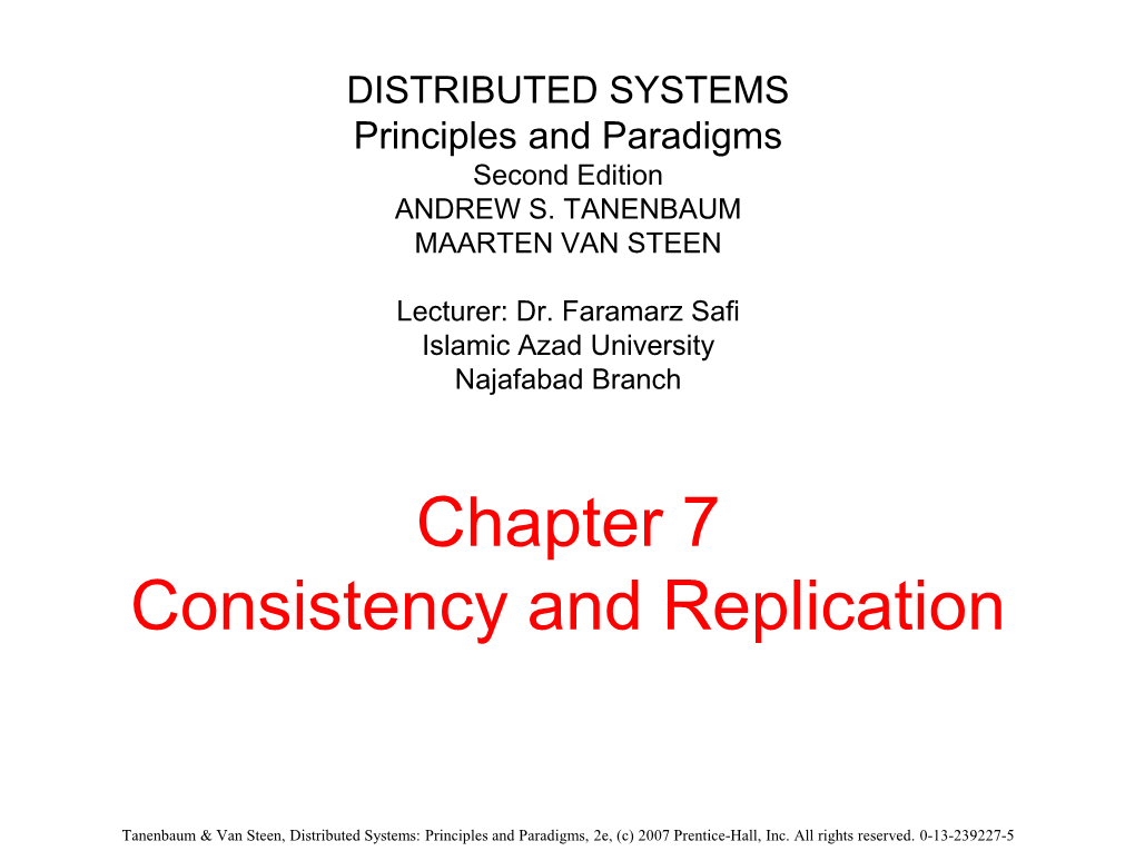 Chapter 7 Consistency and Replication