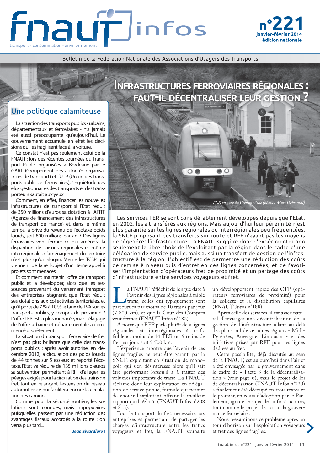 N°221 Infos Janvier-Février 2014 Édition Nationale