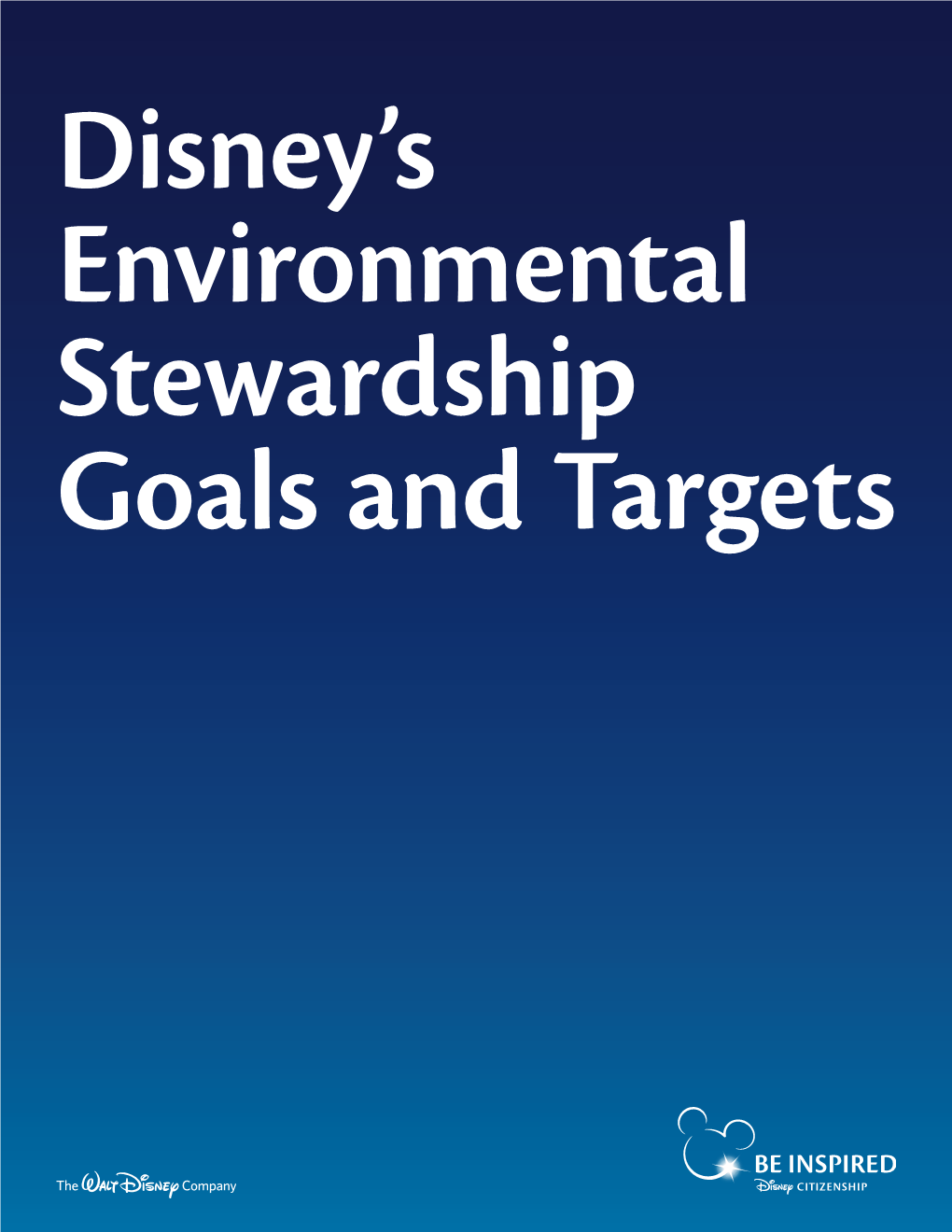 Disney's Environmental Stewardship Goals