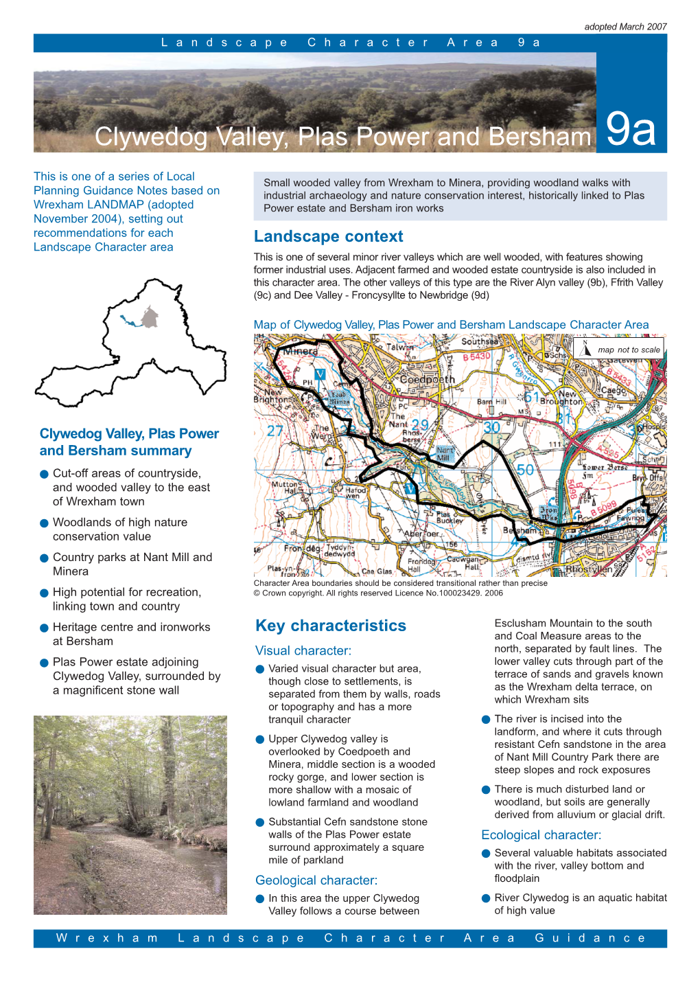 Clywedog Valley, Plas Power and Bersham 9A