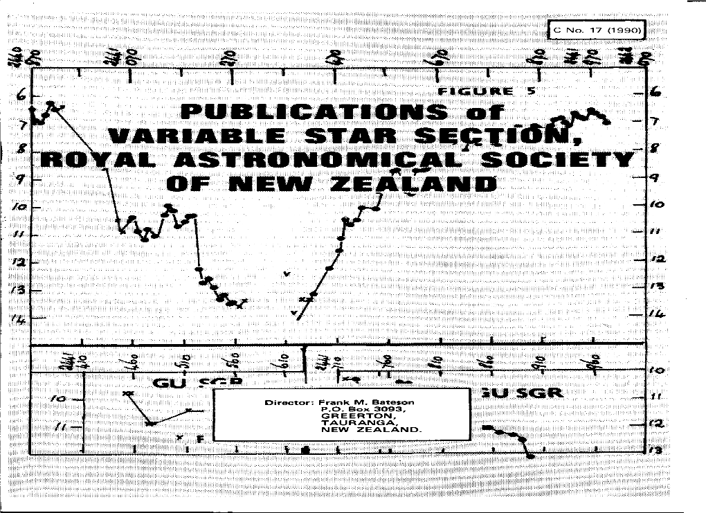 S\ VARIABLE STAR Sectltfn, AL ASTRONOMICAL SOCIETY OF