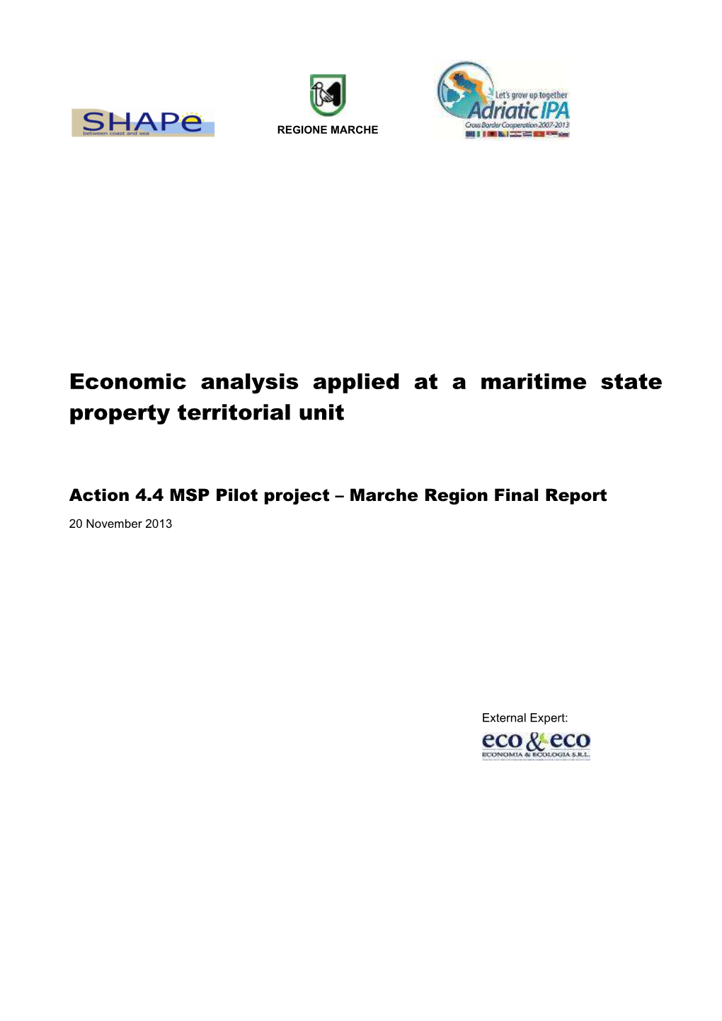 Marche Pilot Project Final Report