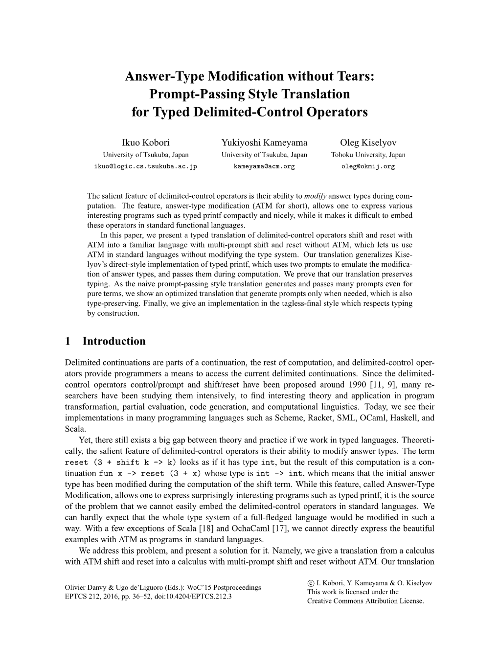 Answer-Type Modification Without Tears: Prompt-Passing Style