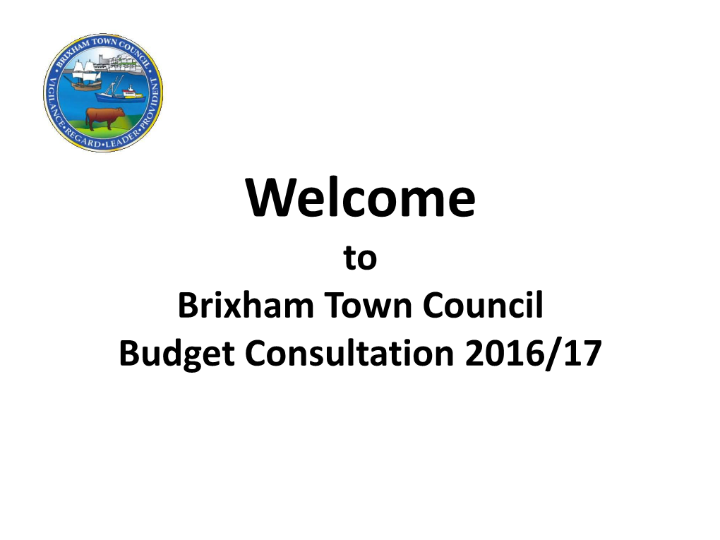 Brixham Town Council Budget Consultation 2016/17