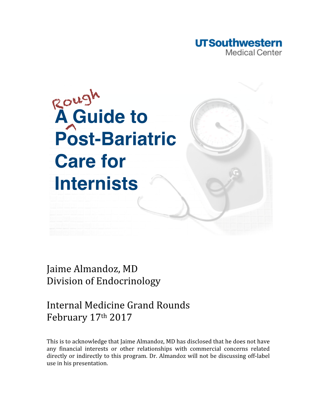 A Guide to Post-Bariatric Care for Internist