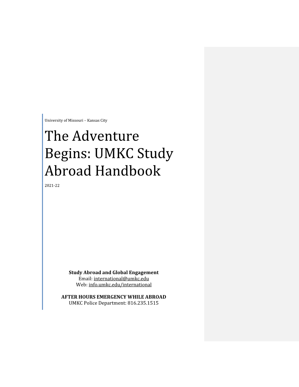 Study Abroad Handbook