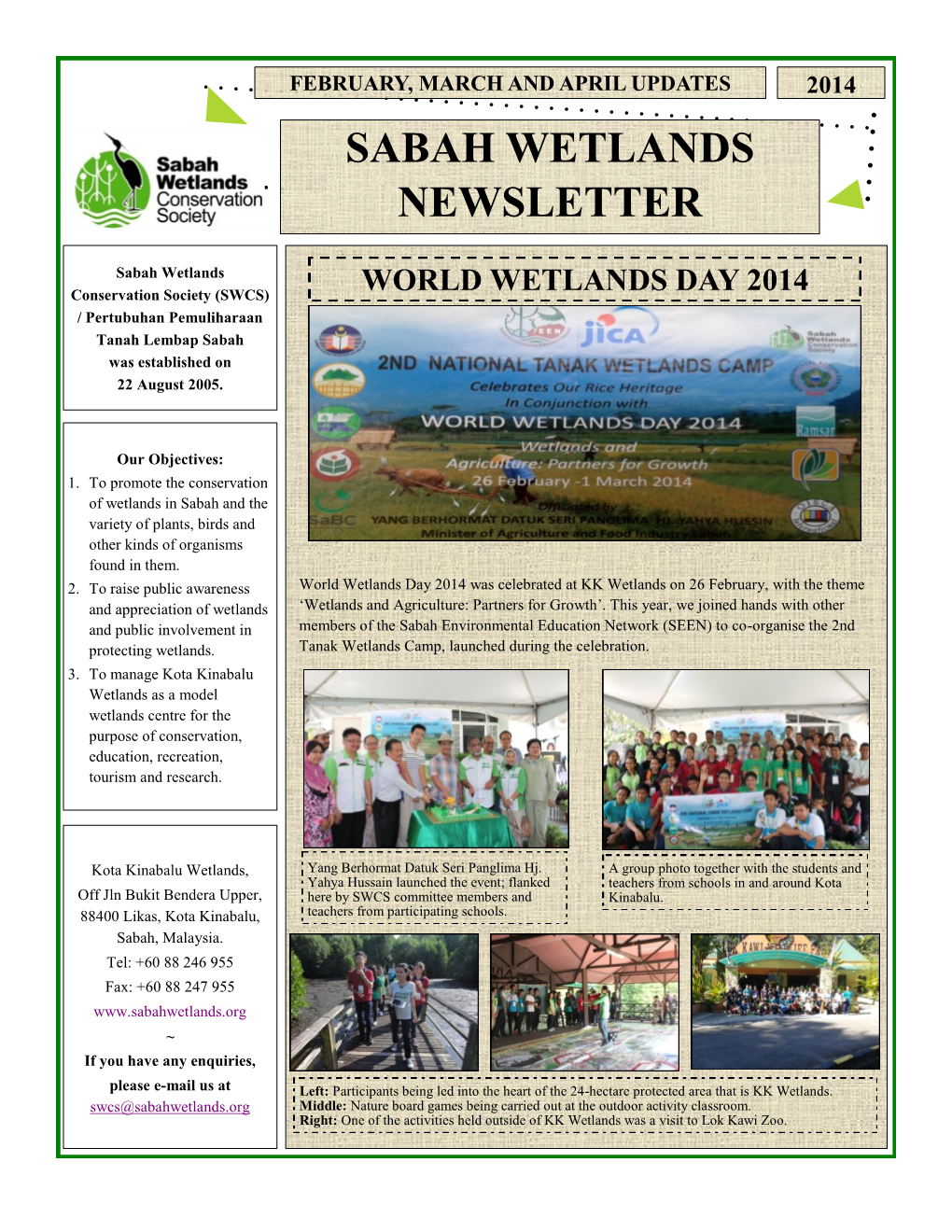 Sabah Wetlands Newsletter