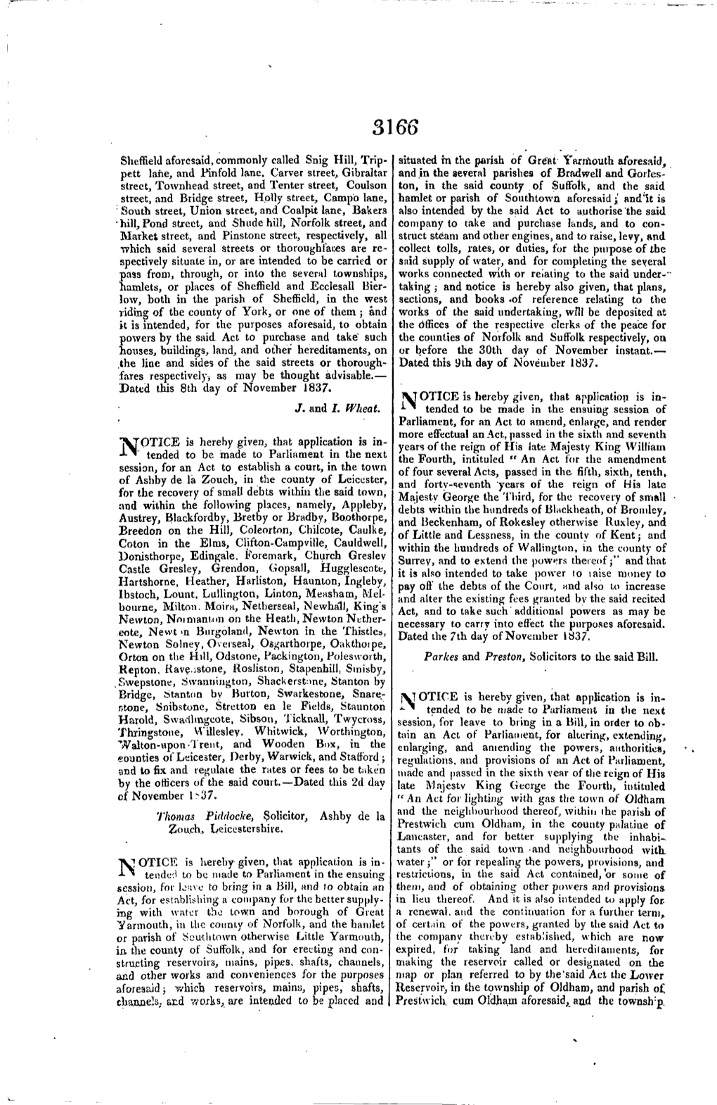 The London Gazette, Issue 19564, Page 3166
