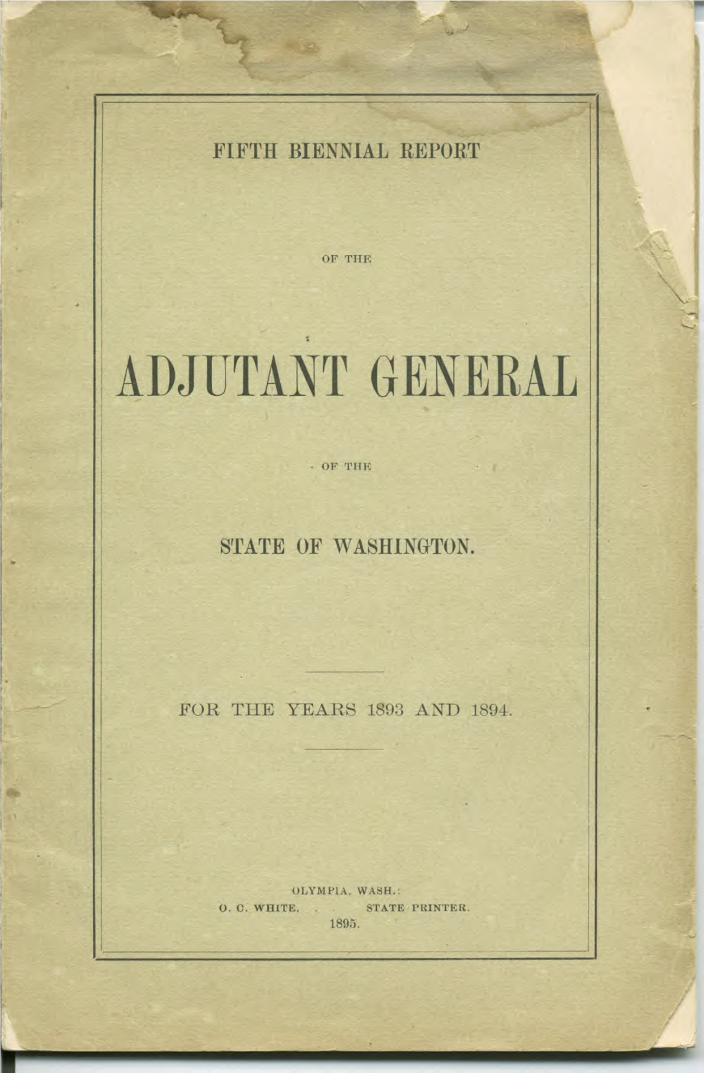 1893-1894 Adjutant General's Report