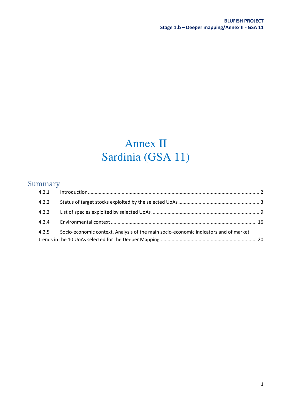 Annex II Sardinia (GSA 11)
