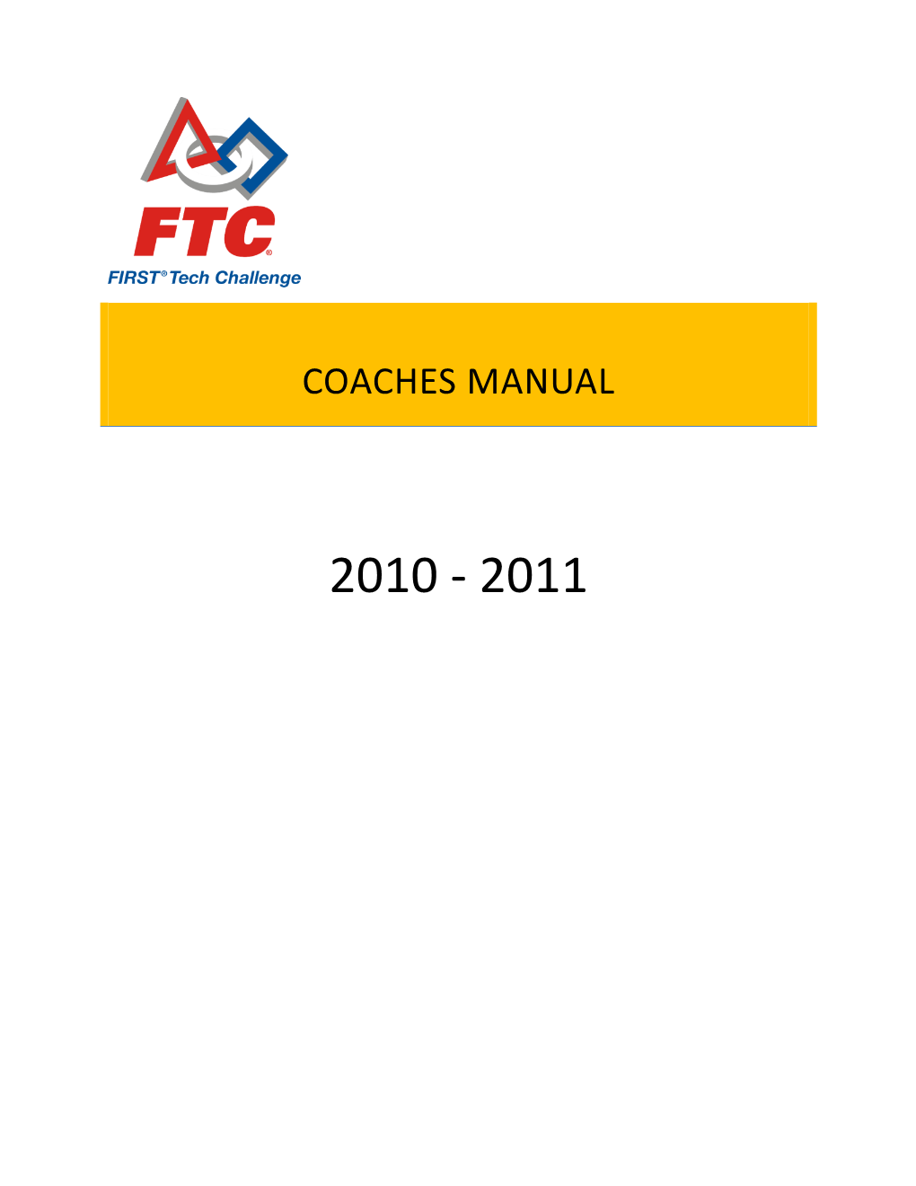 Coaches Manual