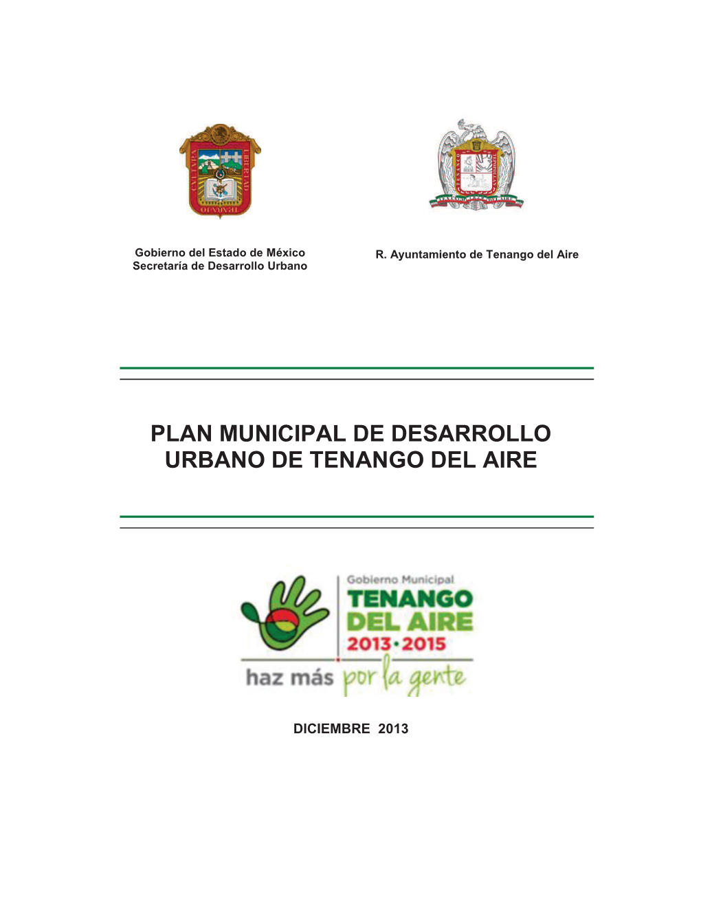 Plan Municipal De Desarrollo Urbano De Tenango Del Aire