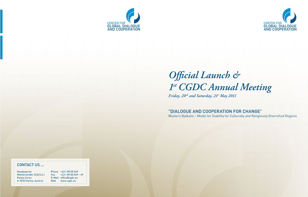 Official Launch & 1St CGDC Annual Meeting