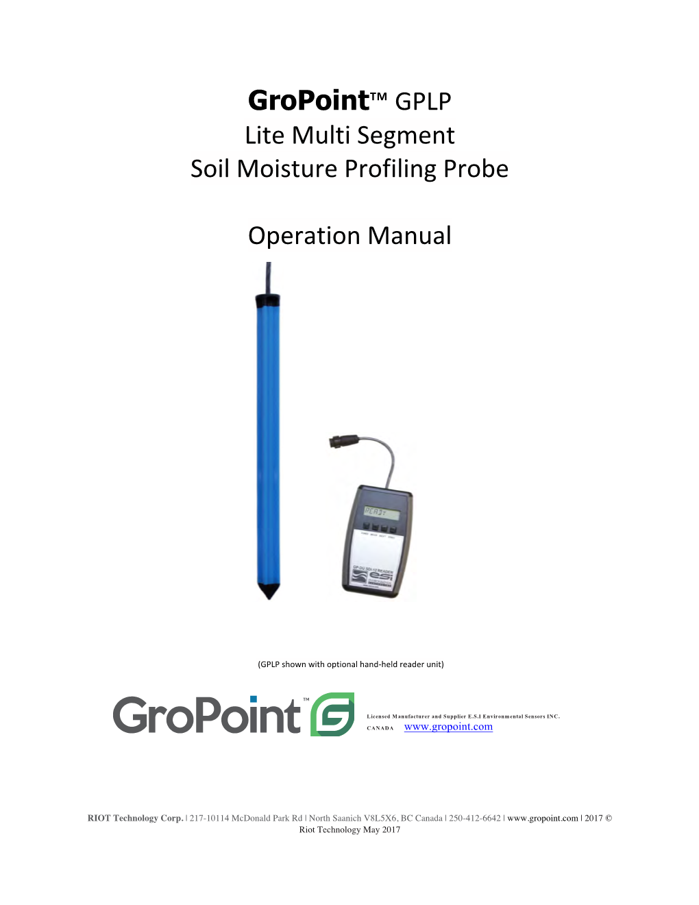 Gropoint™ GPLP Lite Multi Segment Soil Moisture Profiling Probe