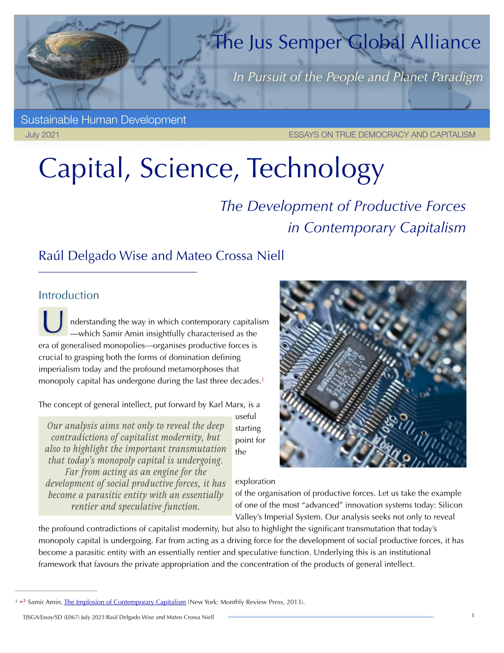 Capital, Science, Technology