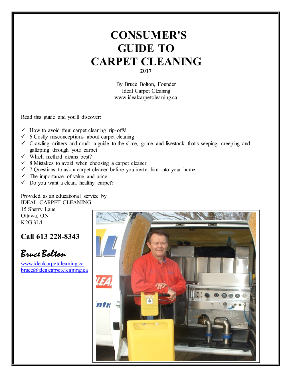 Consumer's Guide to Carpet Cleaning 2017