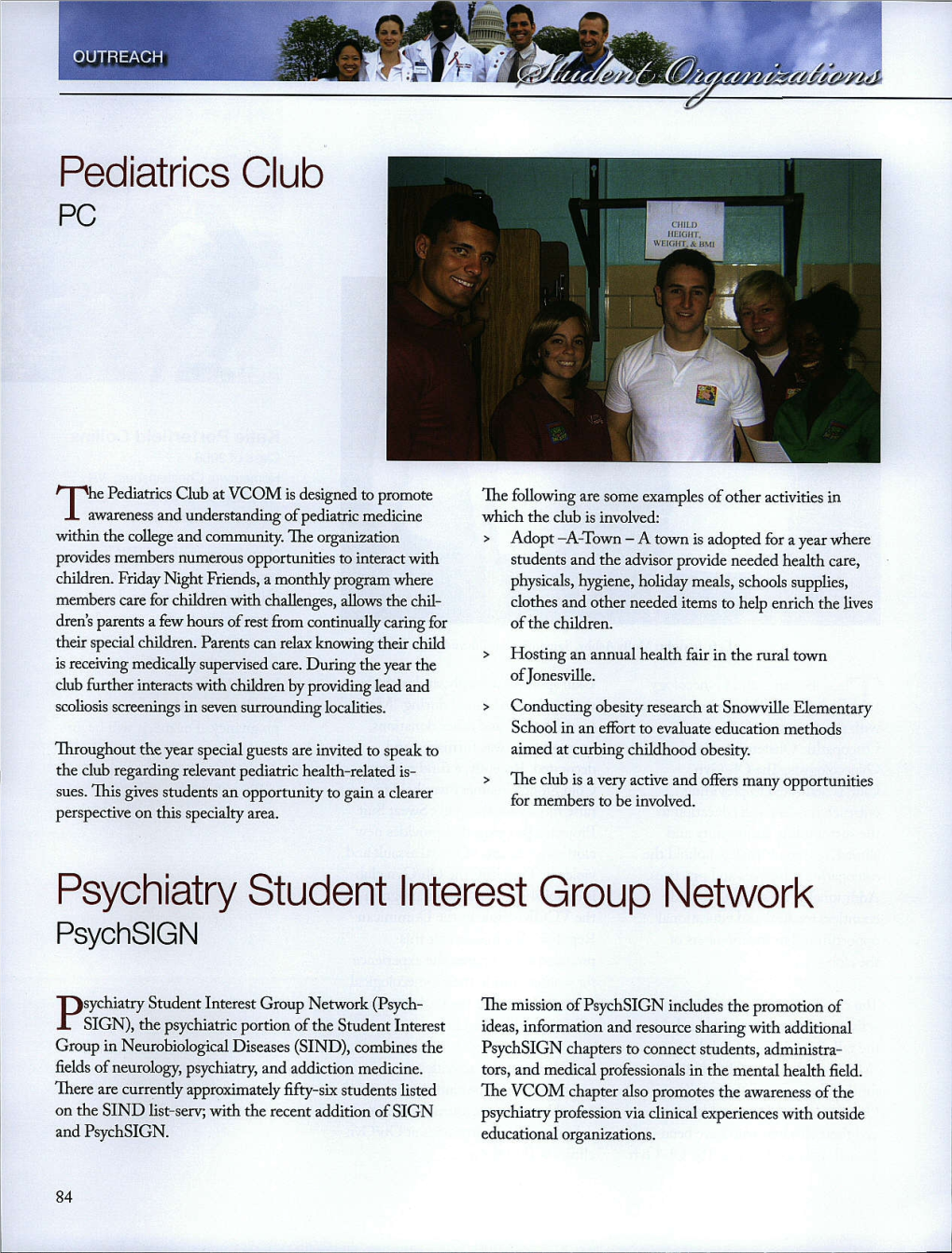 Pediatrics Club Psychiatry Student Interest Group Network