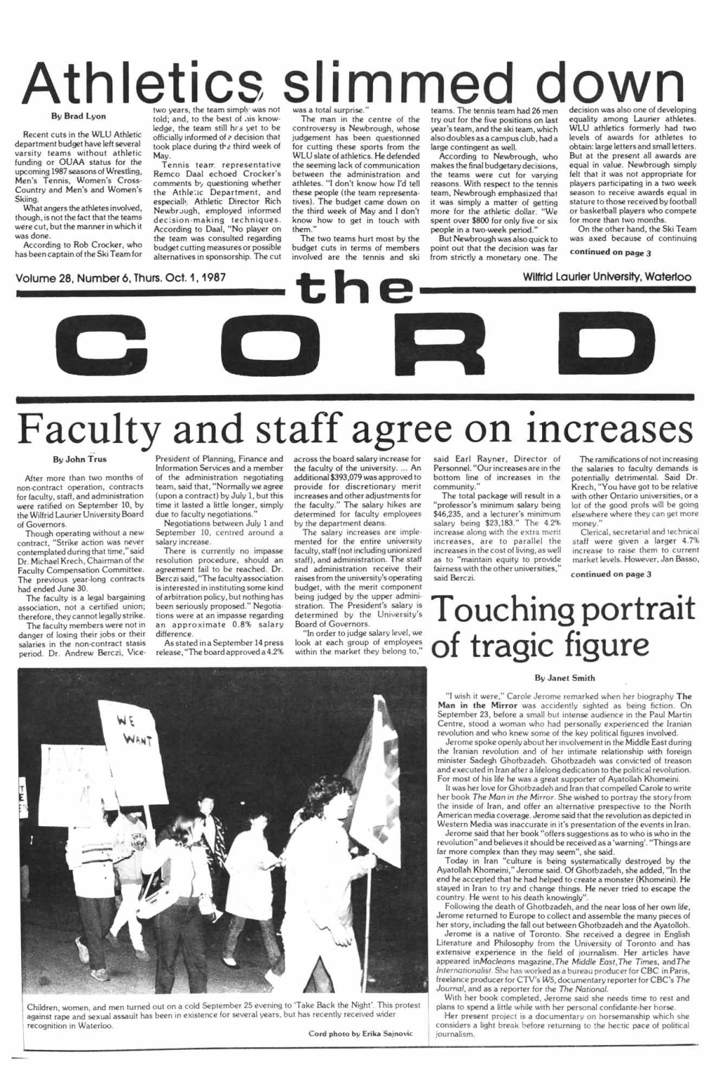 The Cord Weekly (October 1, 1987)