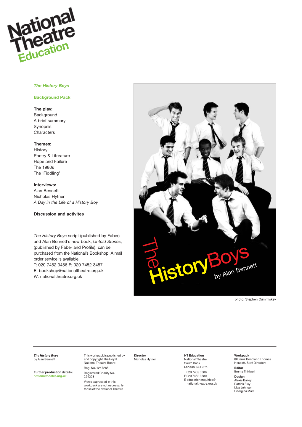 History Boys Workpack Aug06