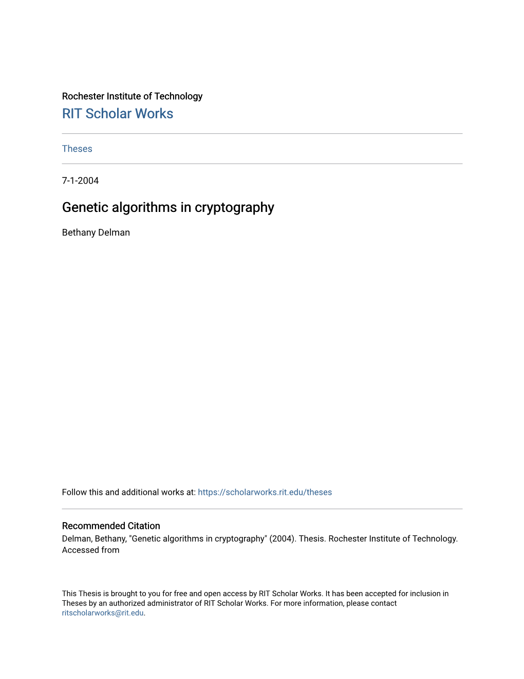Genetic Algorithms in Cryptography