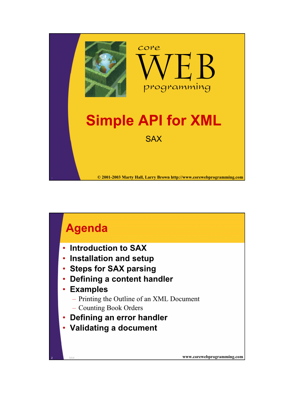 Simple API for XML SAX