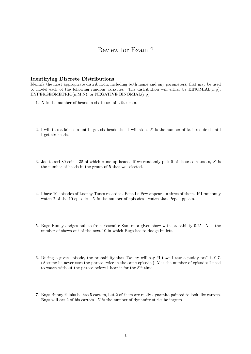 Identifying Discrete Distributions