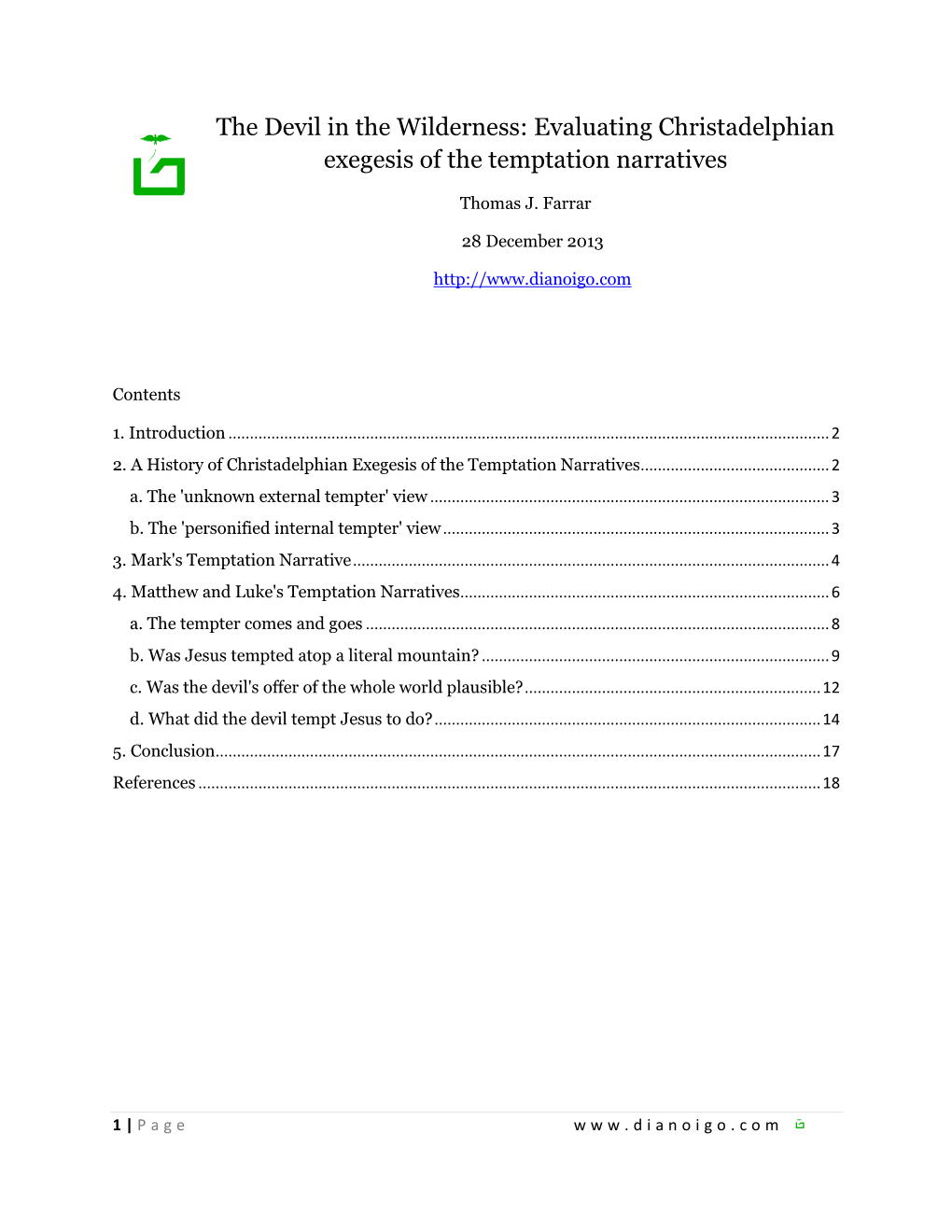 Evaluating Christadelphian Exegesis of the Temptation Narratives