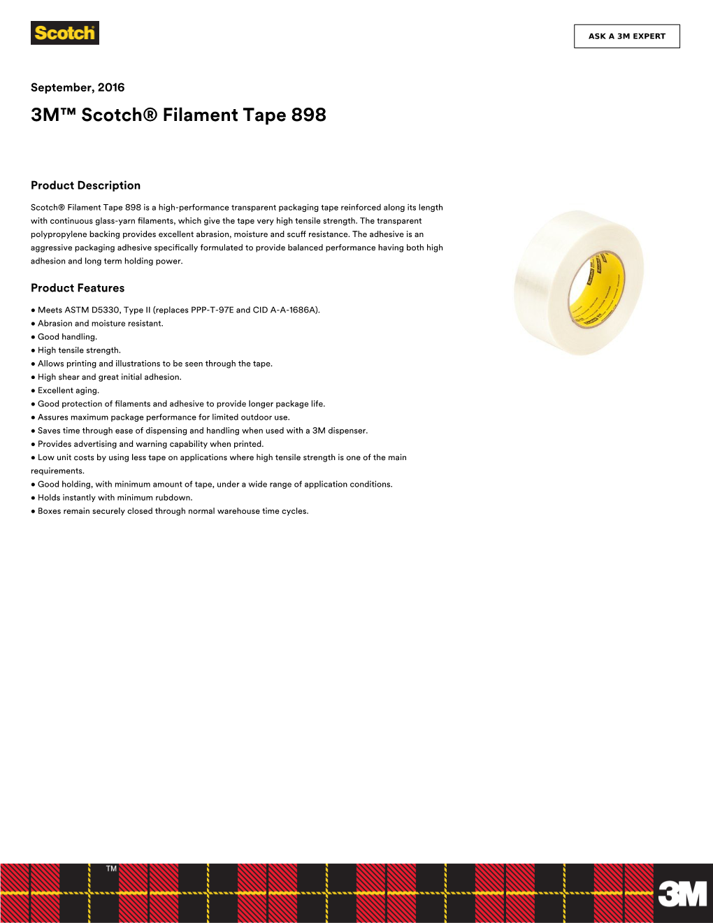 3M™ Scotch® Filament Tape 898