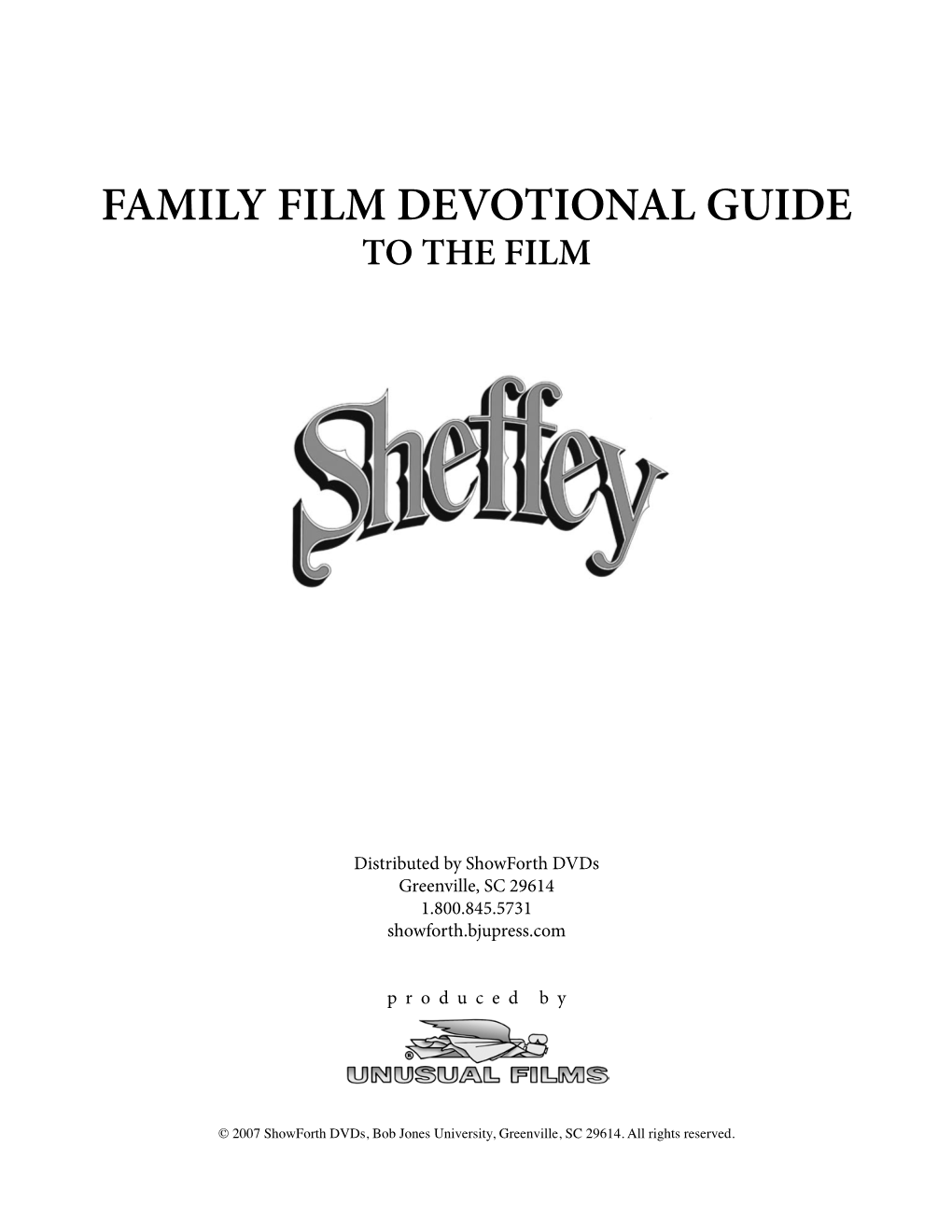 Sheffey Devotional Guide