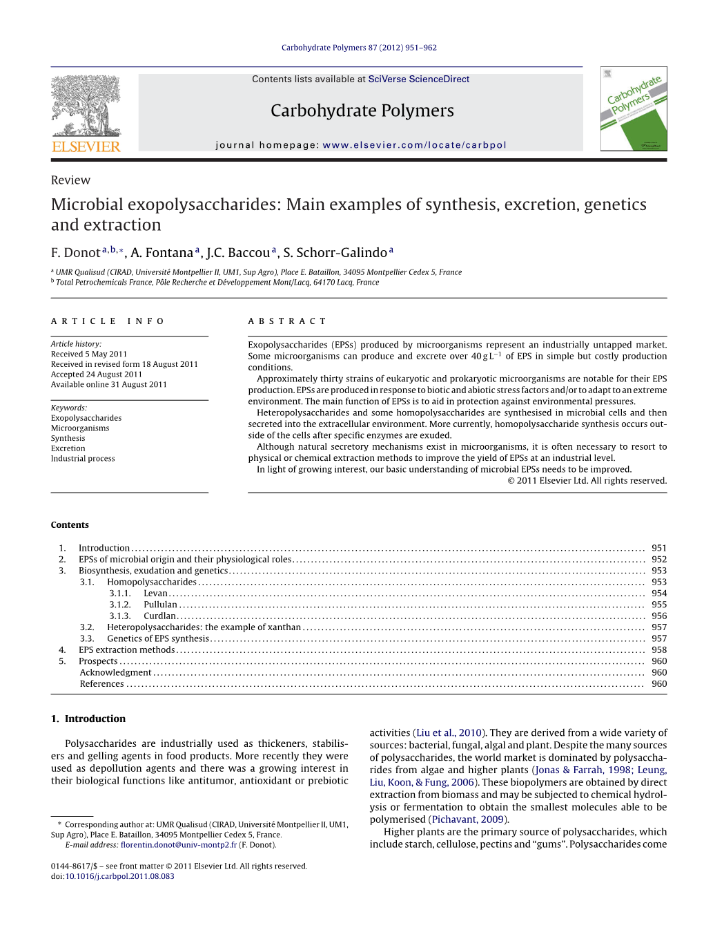 Microbial Exopolysaccharides: Main Examples of Synthesis, Excretion, Genetics