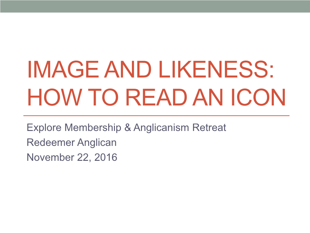 How to Read an Icon