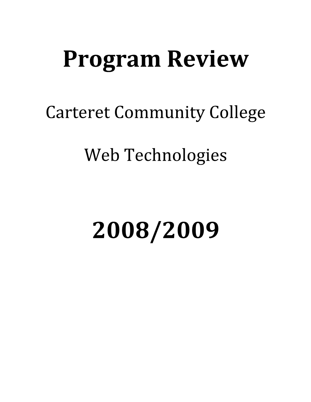 Program Review