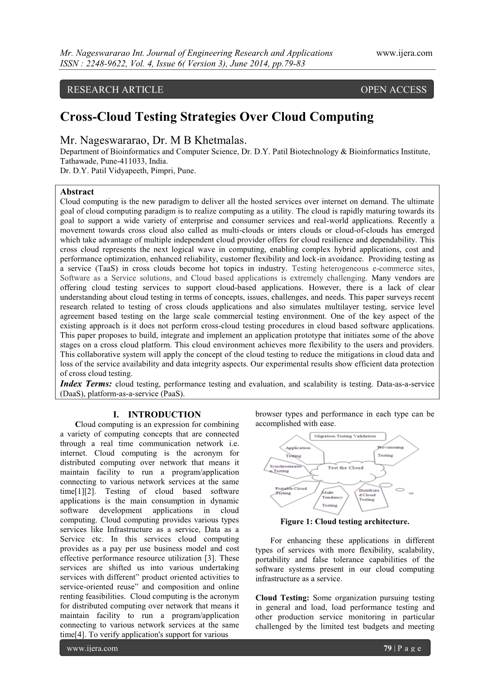 Cross-Cloud Testing Strategies Over Cloud Computing