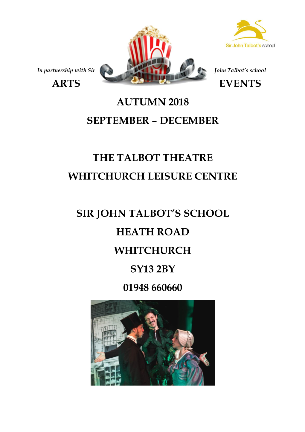 Arts Events Autumn 2018 September – December The