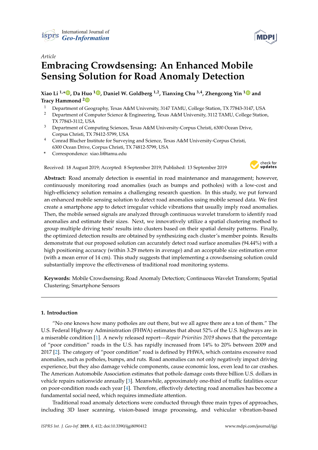 Embracing Crowdsensing: an Enhanced Mobile Sensing Solution for Road Anomaly Detection