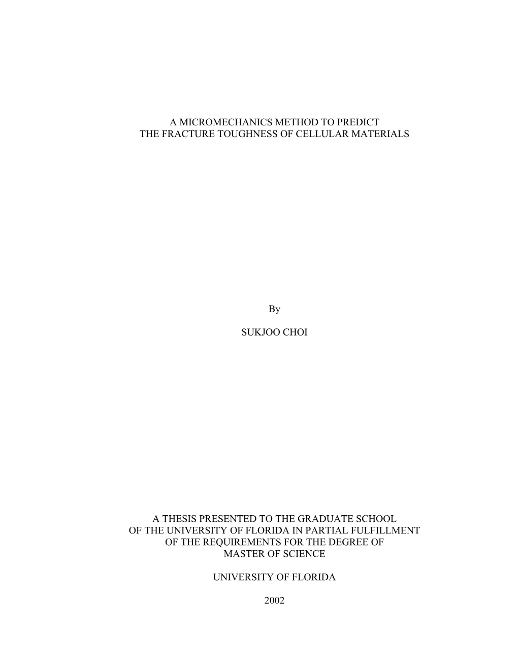 Relative Density and Fracture Toughness