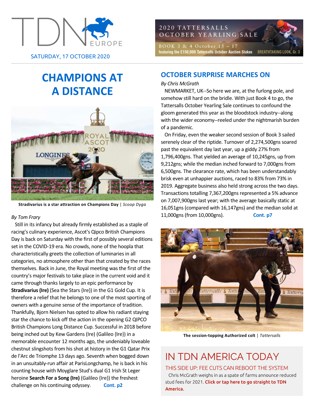 Tdn Europe • Page 2 of 15 • Thetdn.Com Saturday • 17 October 2020