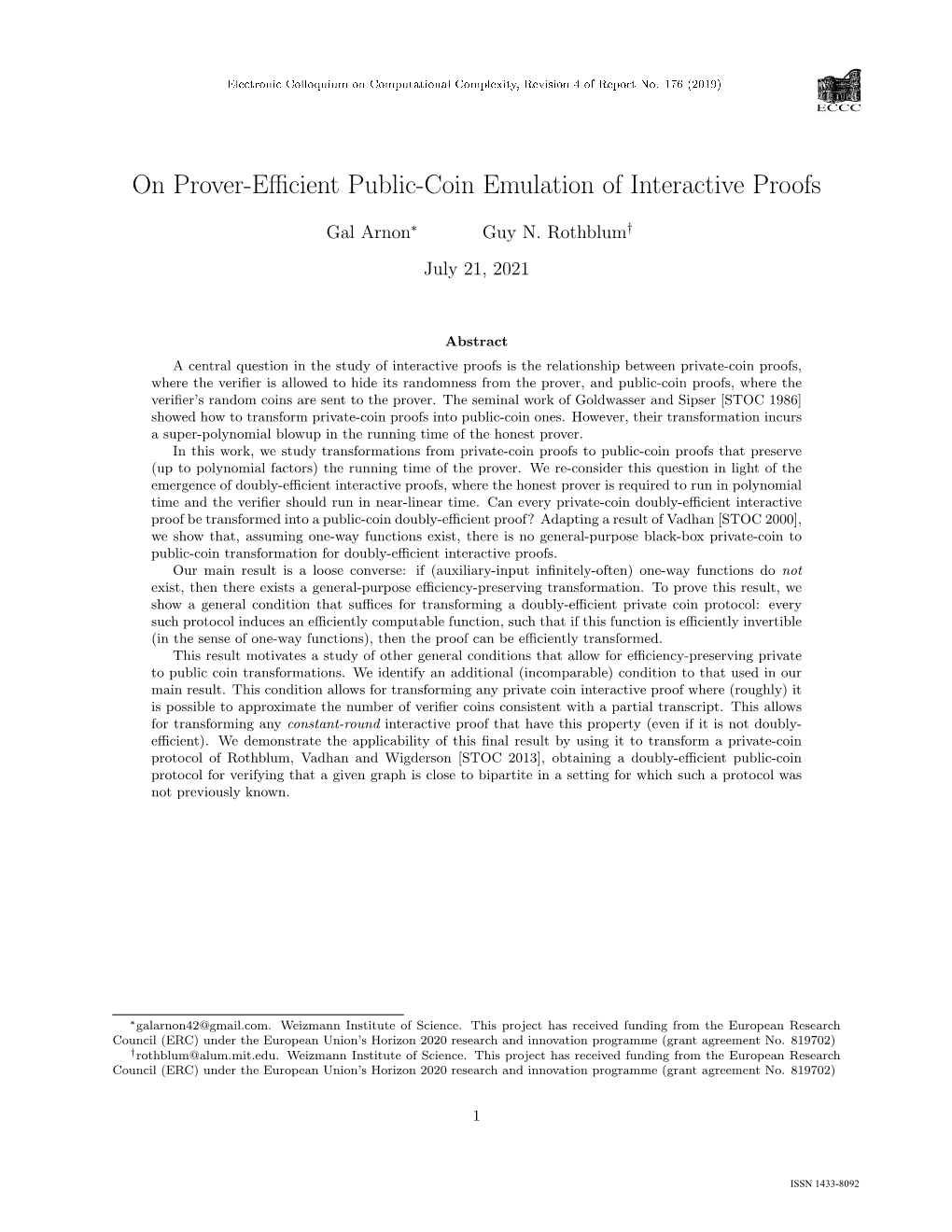 On Prover-Efficient Public-Coin Emulation of Interactive Proofs